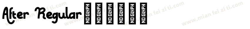 After Regular字体转换